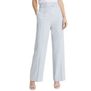 Ted Baker London Hildiat Pintuck High Waist Trousers in Baby Blue NWT Size 6/16
